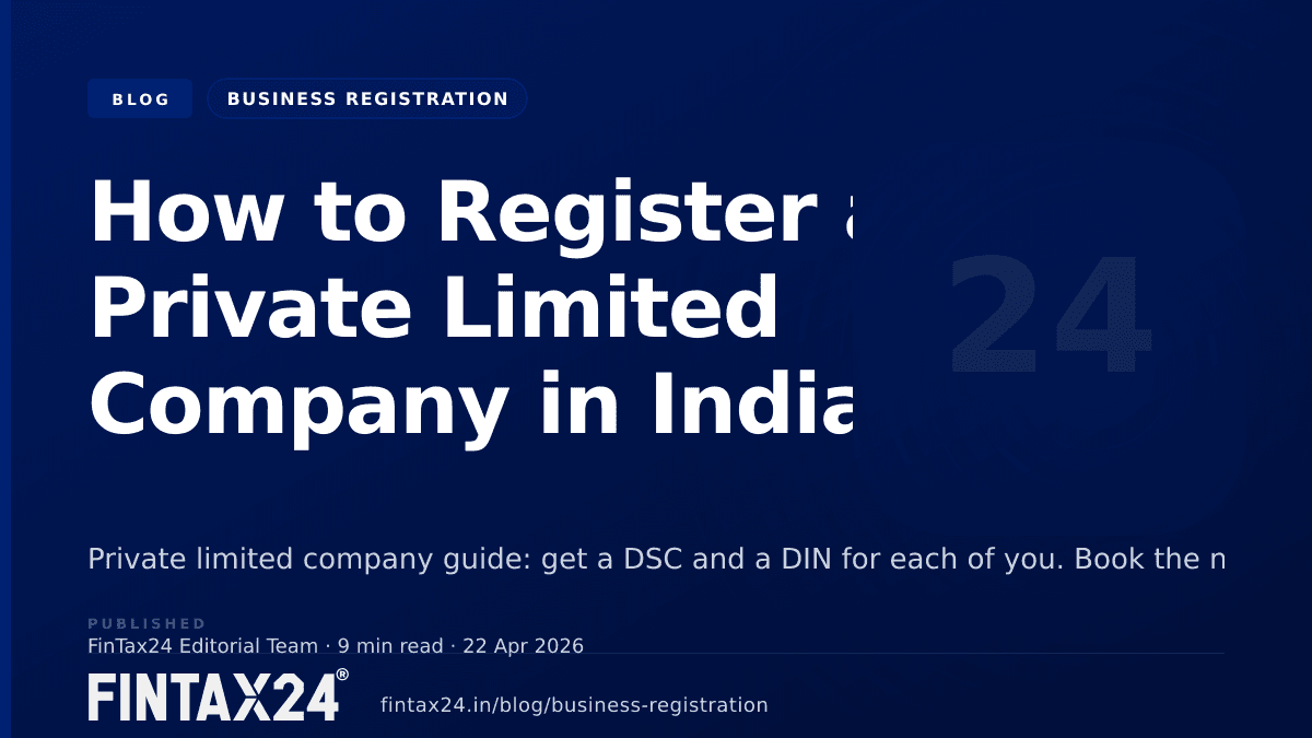 Cover image for How to Register a Private Limited Company in India