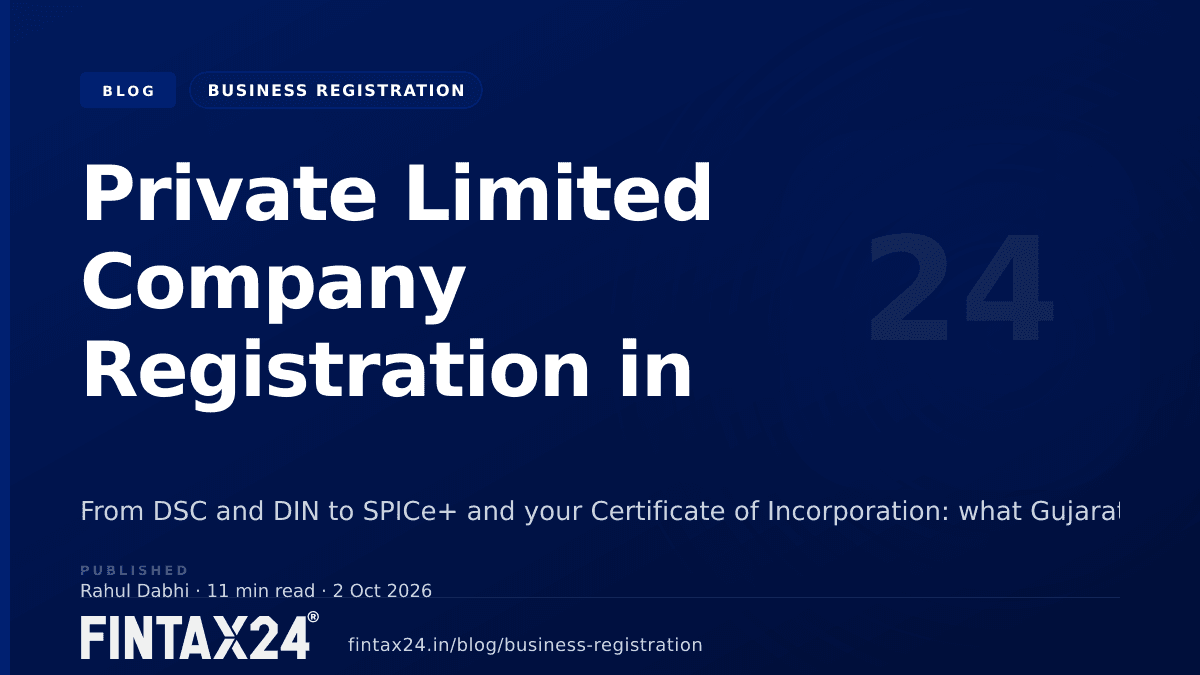 Cover image for Private Limited Company Registration in Gujarat 2026