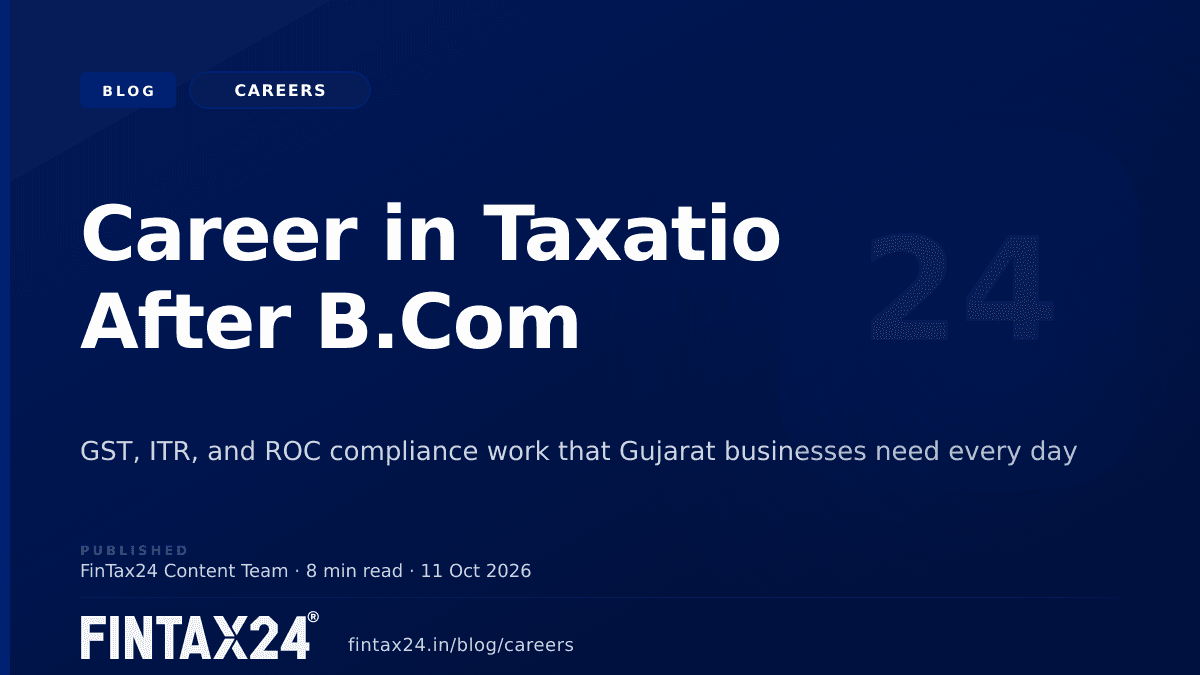 Cover image for How to Start a Career in Taxation After B.Com Gujarat