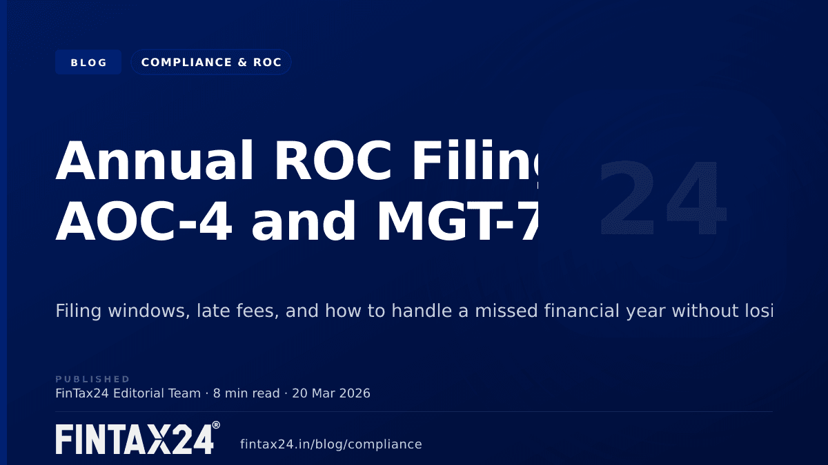 Cover image for Annual ROC Filing: AOC-4 and MGT-7