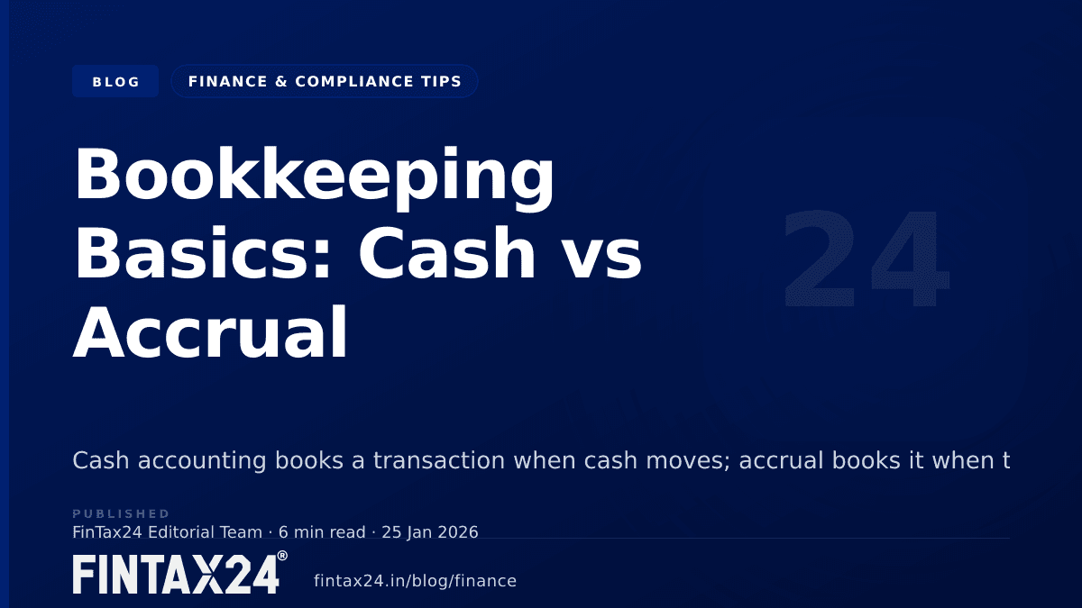 Cover image for Bookkeeping Basics: Cash vs Accrual