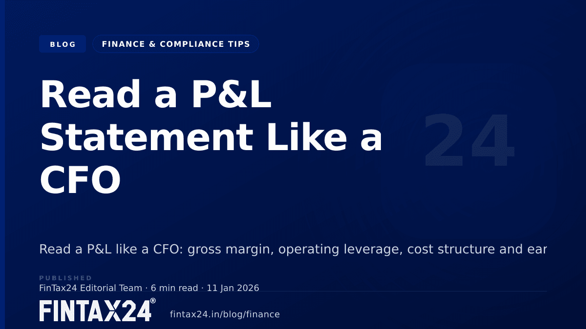 Cover image for Read a P&L Statement Like a CFO