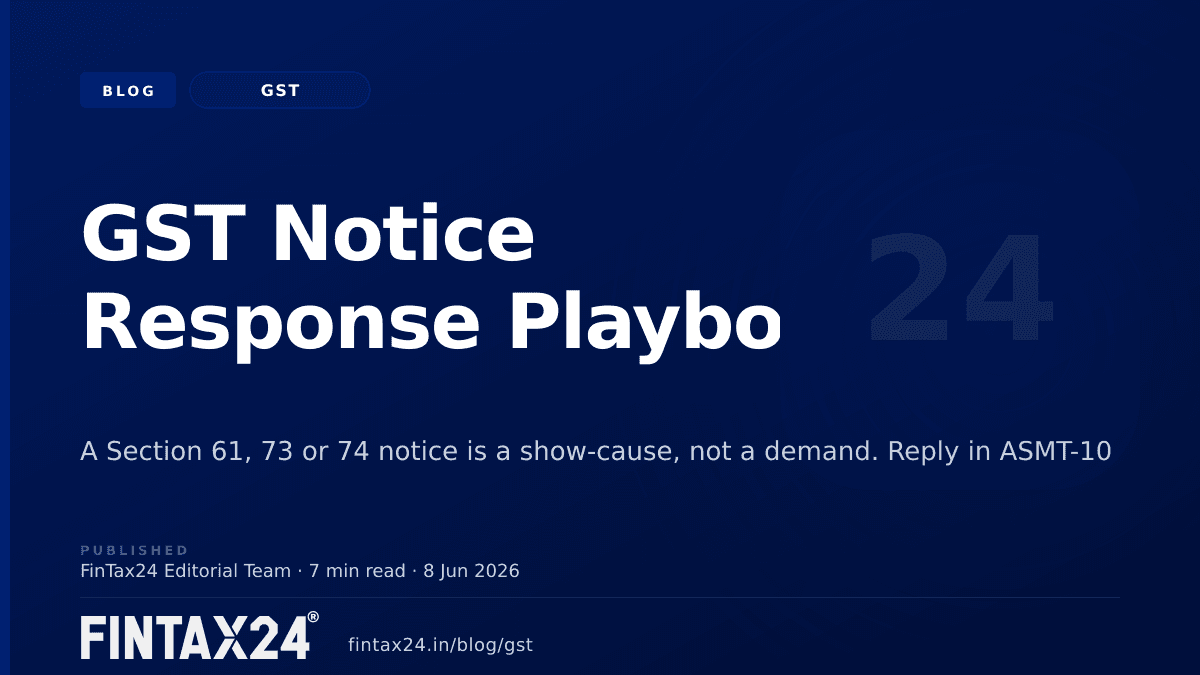 Cover image for GST Notice Response Playbook
