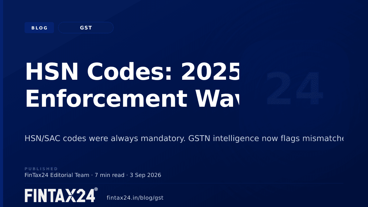 Cover image for HSN Codes: 2025 Enforcement Wave