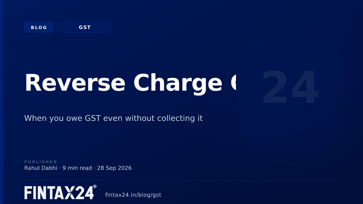 Cover image for Reverse Charge Mechanism in GST: Gujarat Freelancers