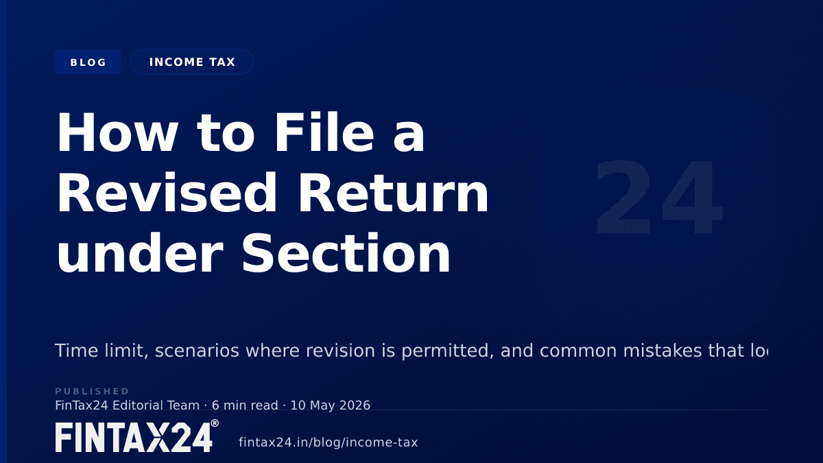 Cover image for How to File a Revised Return under Section 139(5)