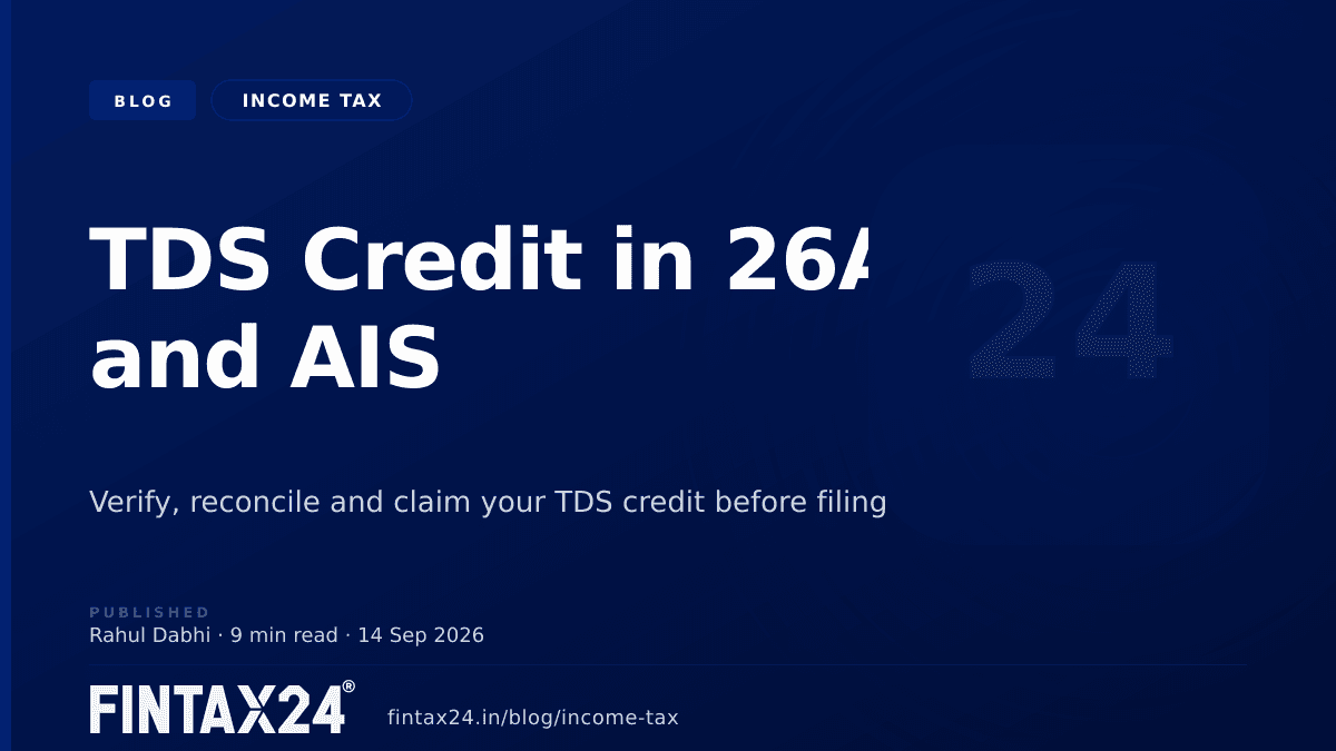 Cover image for How to Check TDS Credit in Form 26AS and AIS