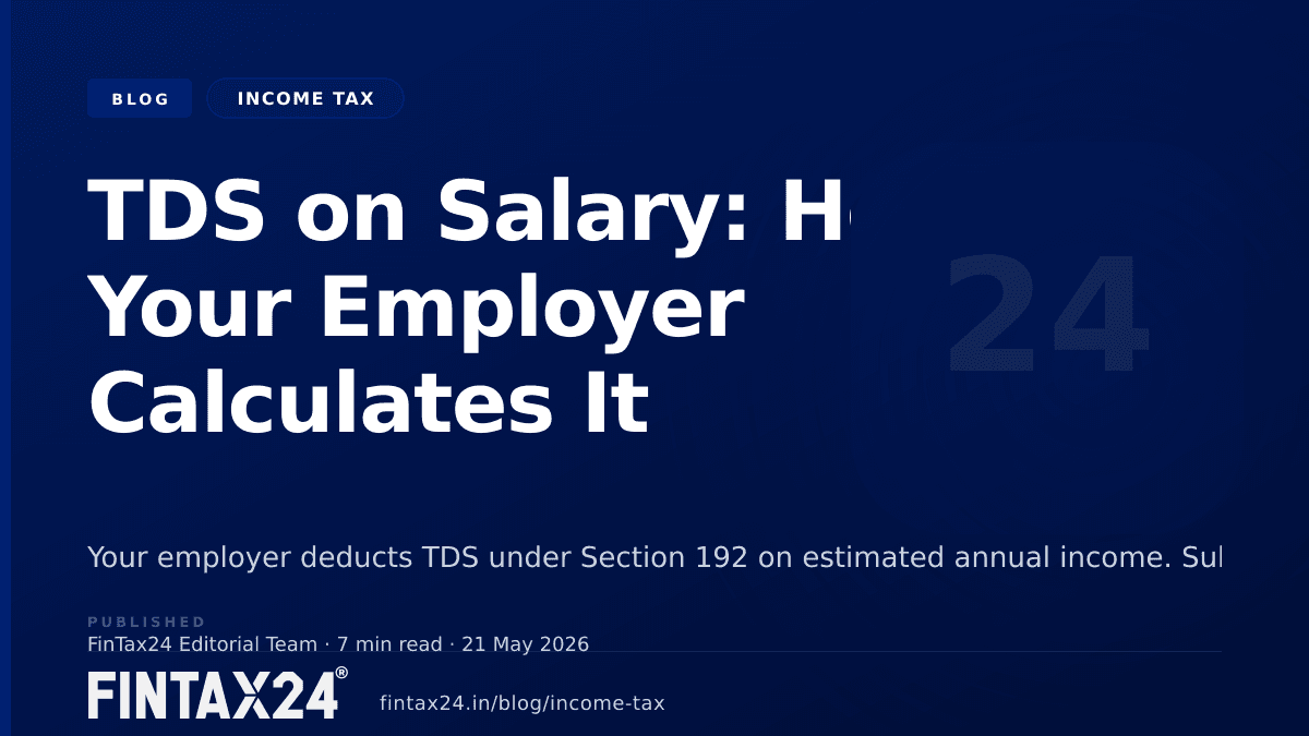 Cover image for TDS on Salary: How Your Employer Calculates It
