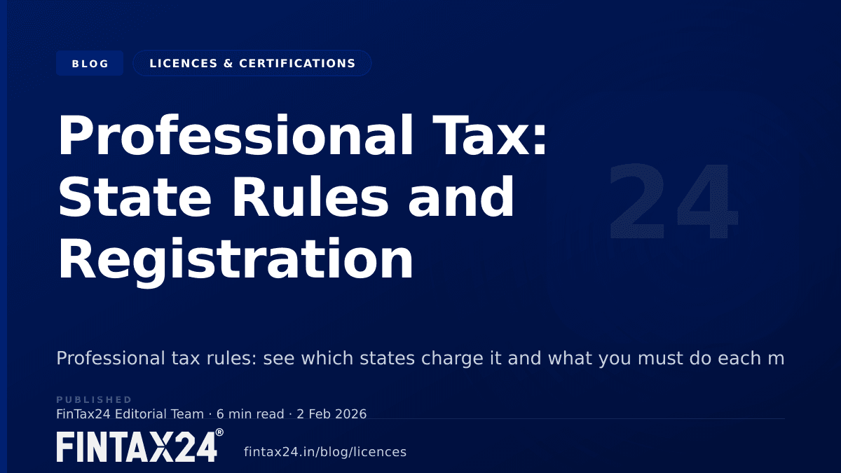 Cover image for Professional Tax: State Rules and Registration