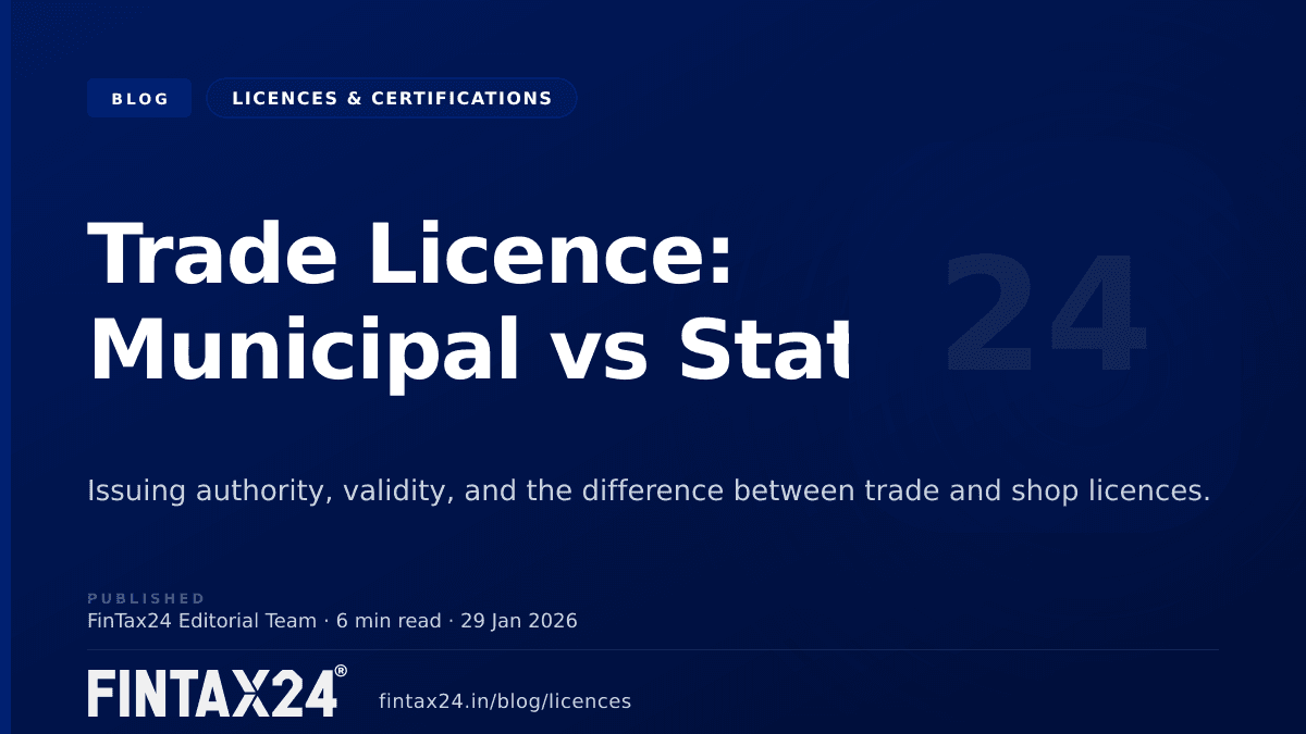Cover image for Trade Licence: Municipal vs State