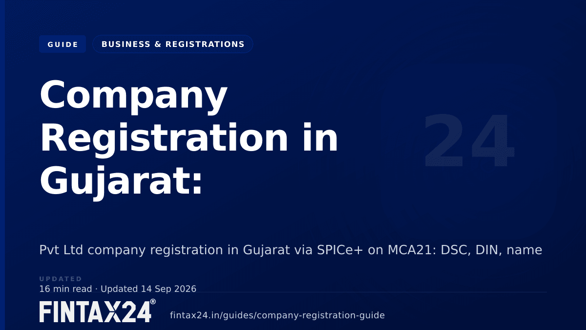 Cover image for Company Registration in Gujarat: Step-by-Step