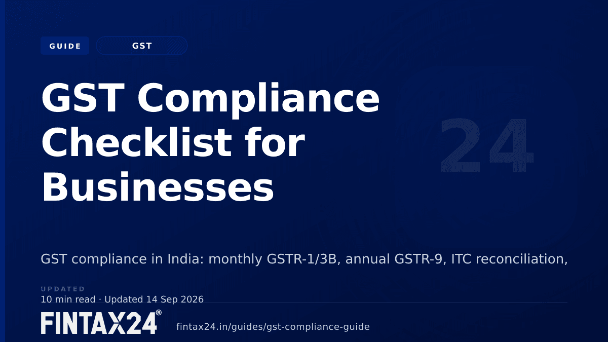 Cover image for GST Compliance Checklist for Businesses