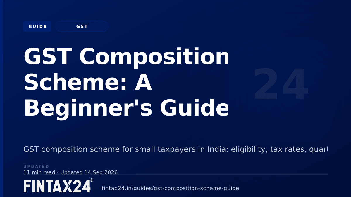 Cover image for GST Composition Scheme: A Beginner's Guide
