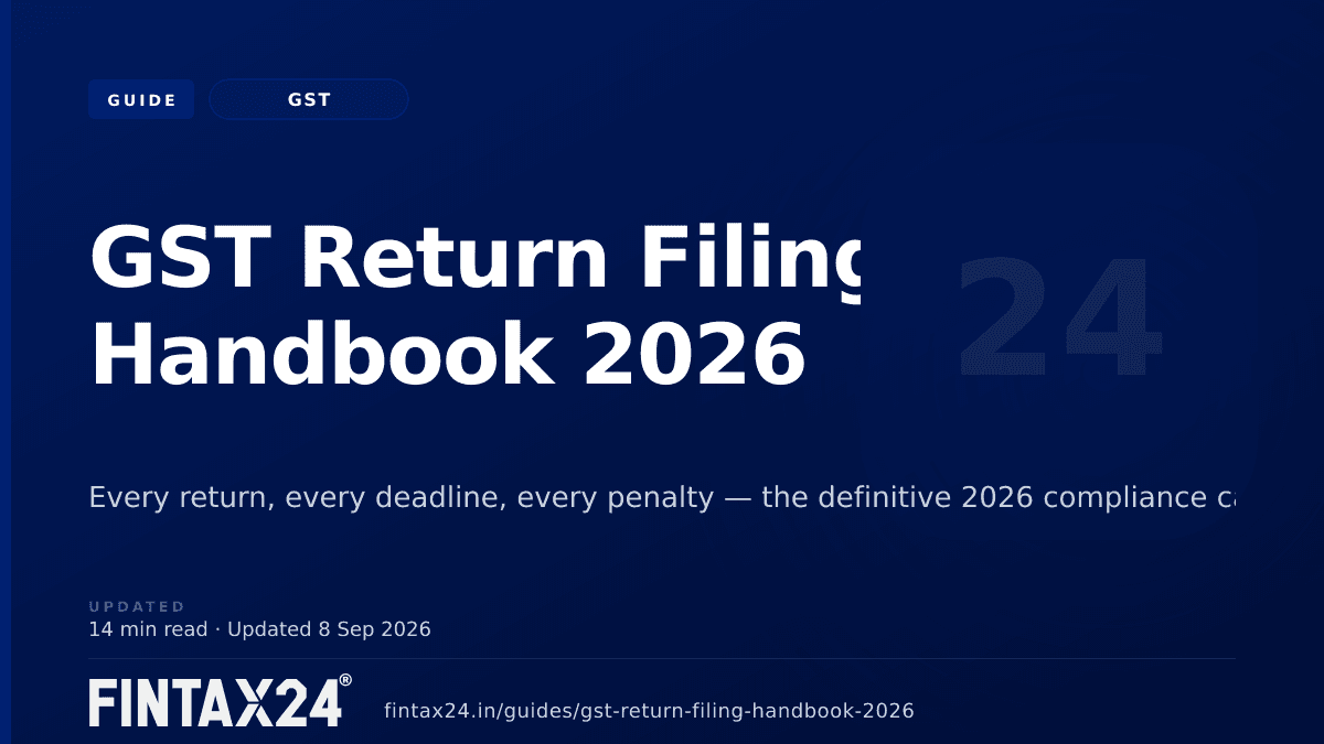 Cover image for GST Return Filing Handbook 2026: Compliance Calendar